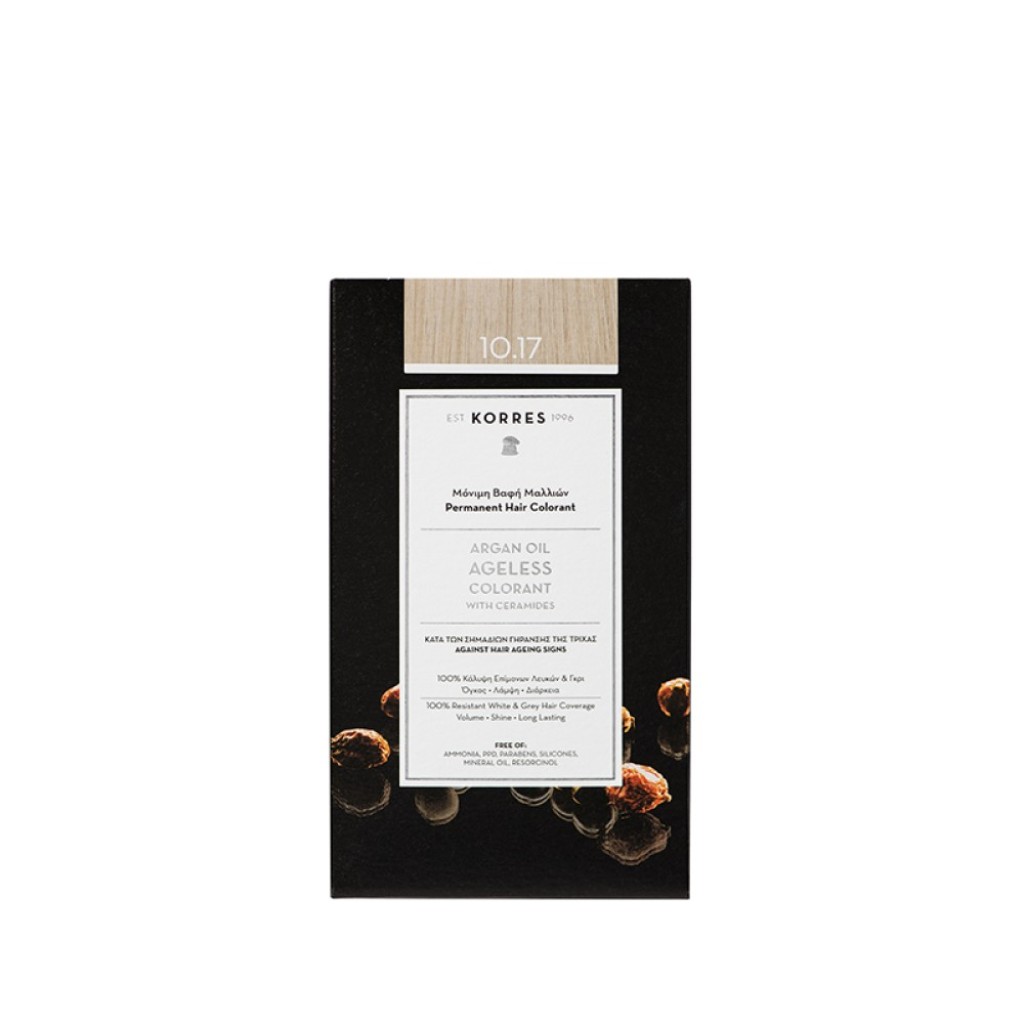 KORRES ARGAN OIL Ageless Colorant με Ceramides 10.17 Ξανθό Πλατίνας Μπεζ KORRES ARGAN OIL Ageless Colorant με Ceramides 10.17 Ξανθό Πλατίνας Μπεζ