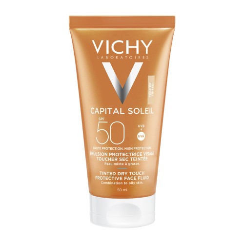  Capital Soleil Αντηλιακή Κρέμα Προσώπου Dry Touch με Χρώμα SPF50 για Ματ Αποτέλεσμα 50ml