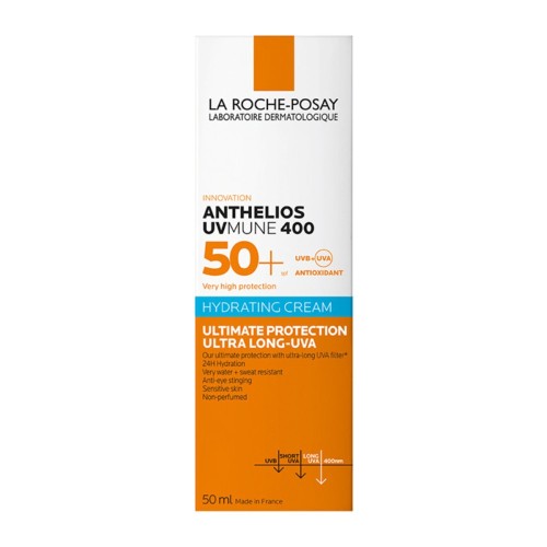 La Roche-Posay Anthelios UVMUNE400 Hydrating Cream SPF50+ Αντηλιακή Κρέμα Προσώπου Χωρίς Άρωμα