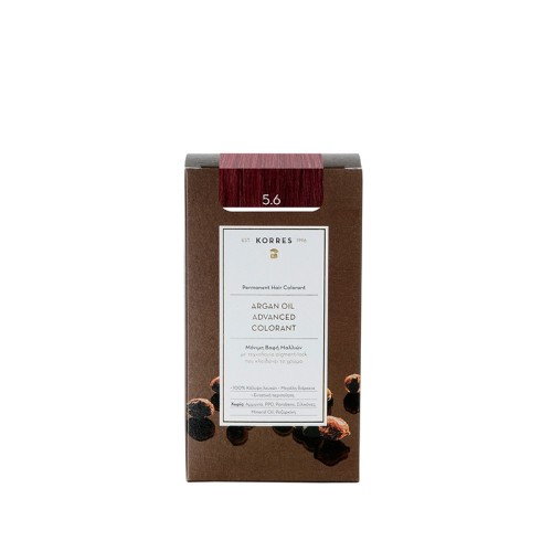 KORRES ARGAN OIL Advanced Colorant 5.6 Καστανό Ανοιχτό Κόκκινο