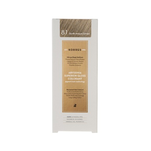 KORRES ABYSSINIA Superior Gloss Colorant 8.1 Ξανθό Ανοικτό Σαντρέ
