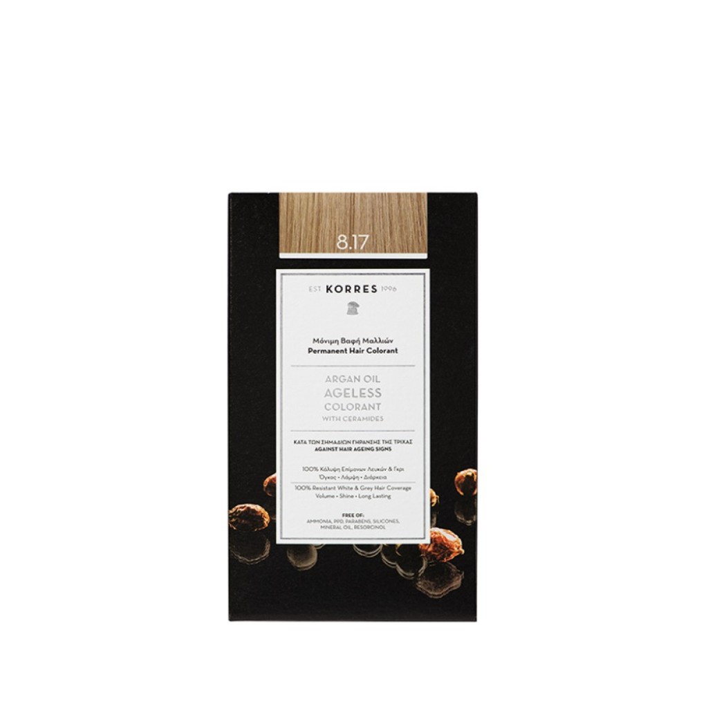 KORRES ARGAN OIL Ageless Colorant με Ceramides 8.17 Ανοιχτό Ξανθό Μπεζ KORRES ARGAN OIL Ageless Colorant με Ceramides 8.17 Ανοιχτό Ξανθό Μπεζ