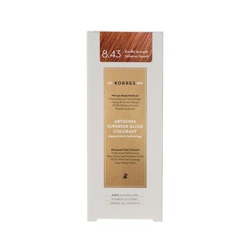 KORRES ABYSSINIA Superior Gloss Colorant 8.43 Ξανθό Ανοιχτό Χάλκινο Χρυσό