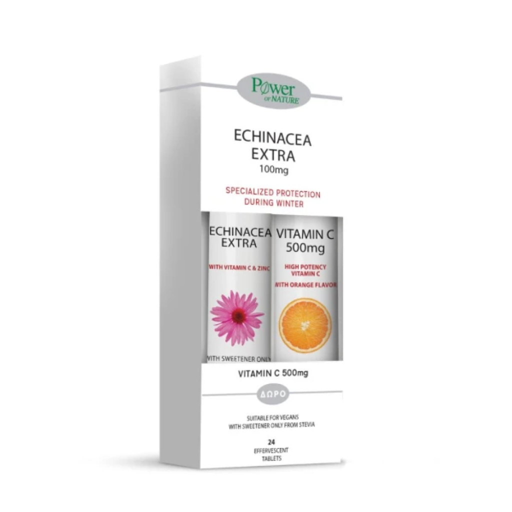 ECHINACEA EXTRA Stevia 20s + ΔΩΡΟ VITAMIN C 500mg 20s ECHINACEA EXTRA Stevia 20s + ΔΩΡΟ VITAMIN C 500mg 20s