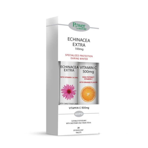 ECHINACEA EXTRA Stevia 20s + ΔΩΡΟ VITAMIN C 500mg 20s
