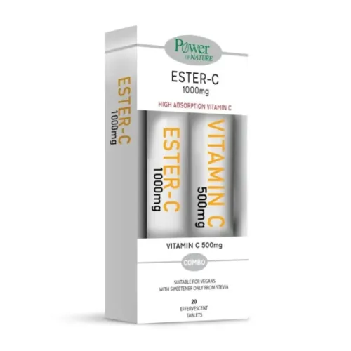 ESTER-C 1000mg stevia 20s ΑΝΑΒΡ. + ΔΩΡΟ VITAMIN C 500mg 20s ΑΝΑΒΡ.