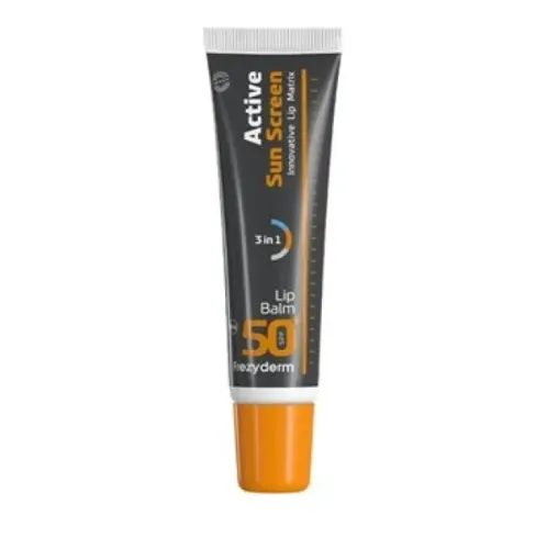 Frezyderm Active Sun Screen Lip Balm SPF50+, Αντηλιακή Προστασία Χειλιών 15ml 