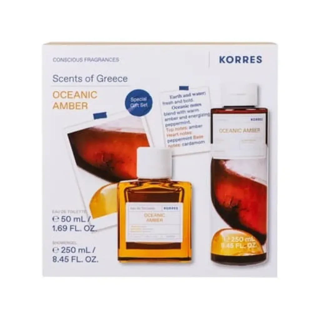 Korres Promo Oceanic Amber Eau De Toilette Ανδρικό Άρωμα 50ml & Oceanic Amber Scented Shower Gel 250ml Korres Promo Oceanic Amber Eau De Toilette Ανδρικό Άρωμα 50ml & Oceanic Amber Scented Shower Gel 250ml