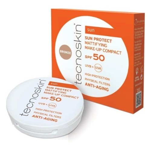 Tecnoskin Sun Protect Mattifying Make-Up Compact Bronze SPF50 10gr