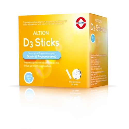 ALTION D3 Sticks 1.000 IU 30 sticks, κοκκία διασπειρόμενα στο στόμα