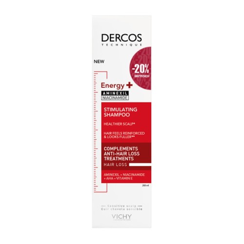 Vichy Dercos Energy + 200ml -Δυναμωτικό σαμπουάν κατά της τριχόπτωσης για γυναίκες και άνδρες. PROMO -20%