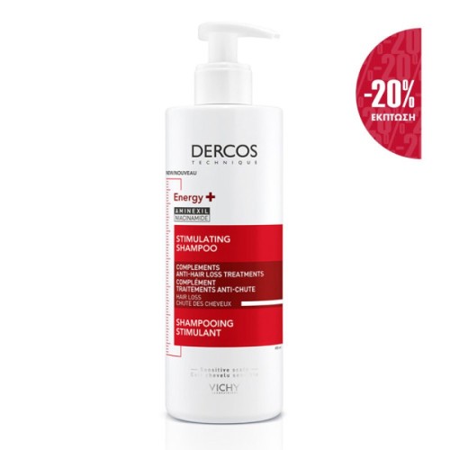 Dercos Energy+ δυναμωτικό σαμπουάν κατά της τριχόπτωσης, με Aminexil και Νιασιναμίδη PROMO -20% 