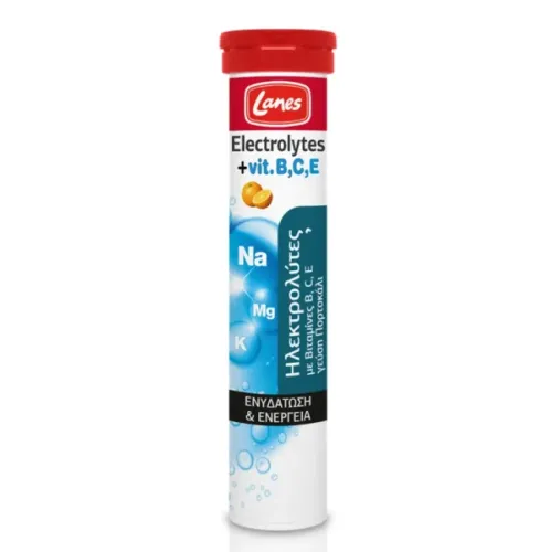 Lanes Electrolytes - Αναβράζοντες Ηλεκτρολύτες με Βιταμίνες B, C & E & γεύση πορτοκάλι