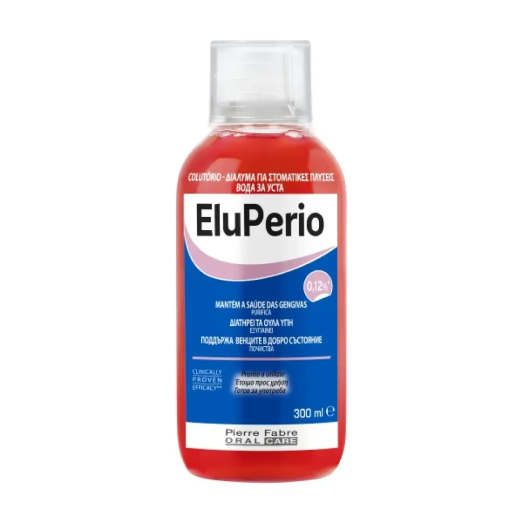 Eludril Perio Eluperio, Στοματικό Διάλυμα Χλωρεξιδίνης 0,12%, 300ml Eludril Perio Eluperio, Στοματικό Διάλυμα Χλωρεξιδίνης 0,12%, 300ml