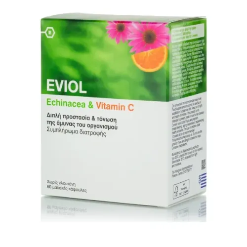 Eviol Echinacea & Vitamin C 60 Μαλακές Κάψουλες 