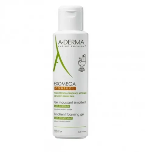 A-Derma Exomega Control Gel Moussant 500ml – Μαλακτικό αφρίζον τζελ για το αίσθημα του κνησμού