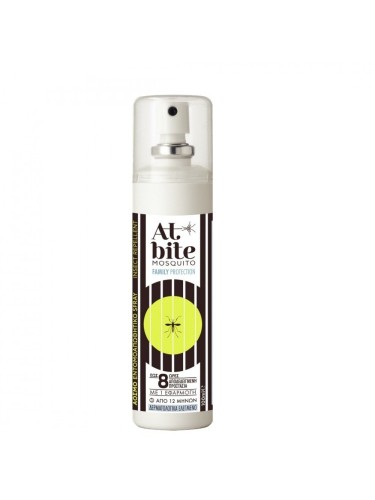 At Bite Mosquito Family Protection Spray Εντομοαπωθητικό Προσώπου & Σώματος 100 ml