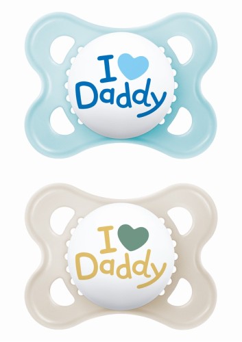 Πιπίλα Σιλικόνης Ι Love Mummy & Daddy 2-6 μηνών MAM 115SB1c
