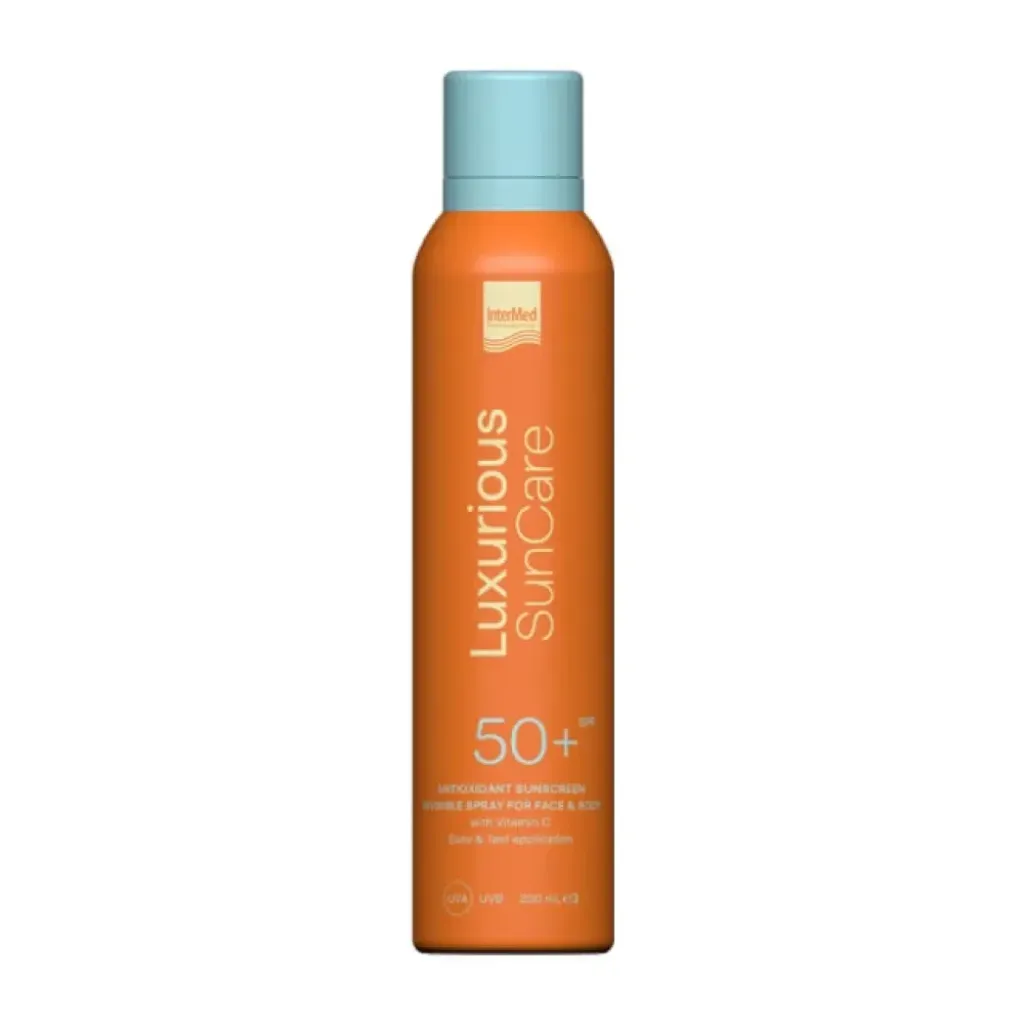 Intermed Luxurious Sun Care Invisible Spray SPF50 200ml – Αδιάβροχο αντηλιακό σπρεί με Βιταμίνη C Intermed Luxurious Sun Care Invisible Spray SPF50 200ml – Αδιάβροχο αντηλιακό σπρεί με Βιταμίνη C