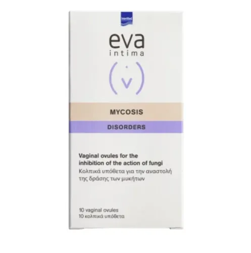 Intermed Eva Intima Mycosis Κολπικό Υπόθετο Χωρίς Parabens 10τμχ 