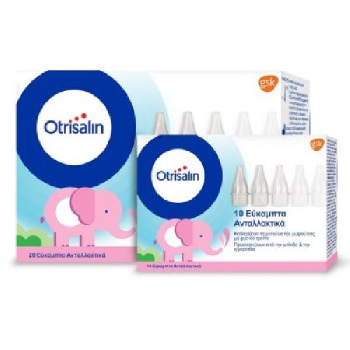 Otrisalin Εύκαμπτα Ανταλλακτικά για Συσκευή Ρινικής Απόφραξης 20 τεμάχια με ΔΩΡΟ *συσκευασία 10 τεμαχίων
