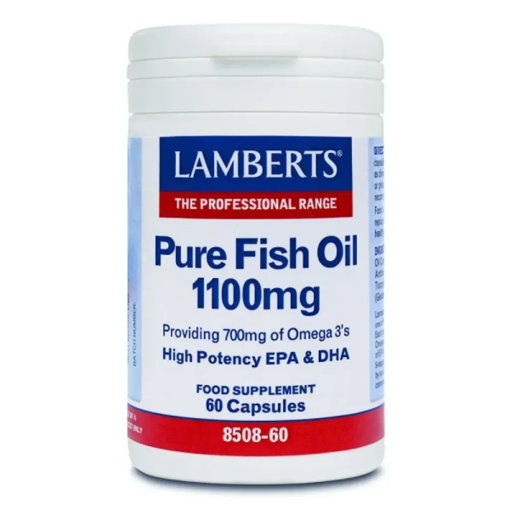 Lamberts Pure Fish Oil, Ω3 Λιπαρά Οξέα 1100mg 60Caps Lamberts Pure Fish Oil, Ω3 Λιπαρά Οξέα 1100mg 60Caps