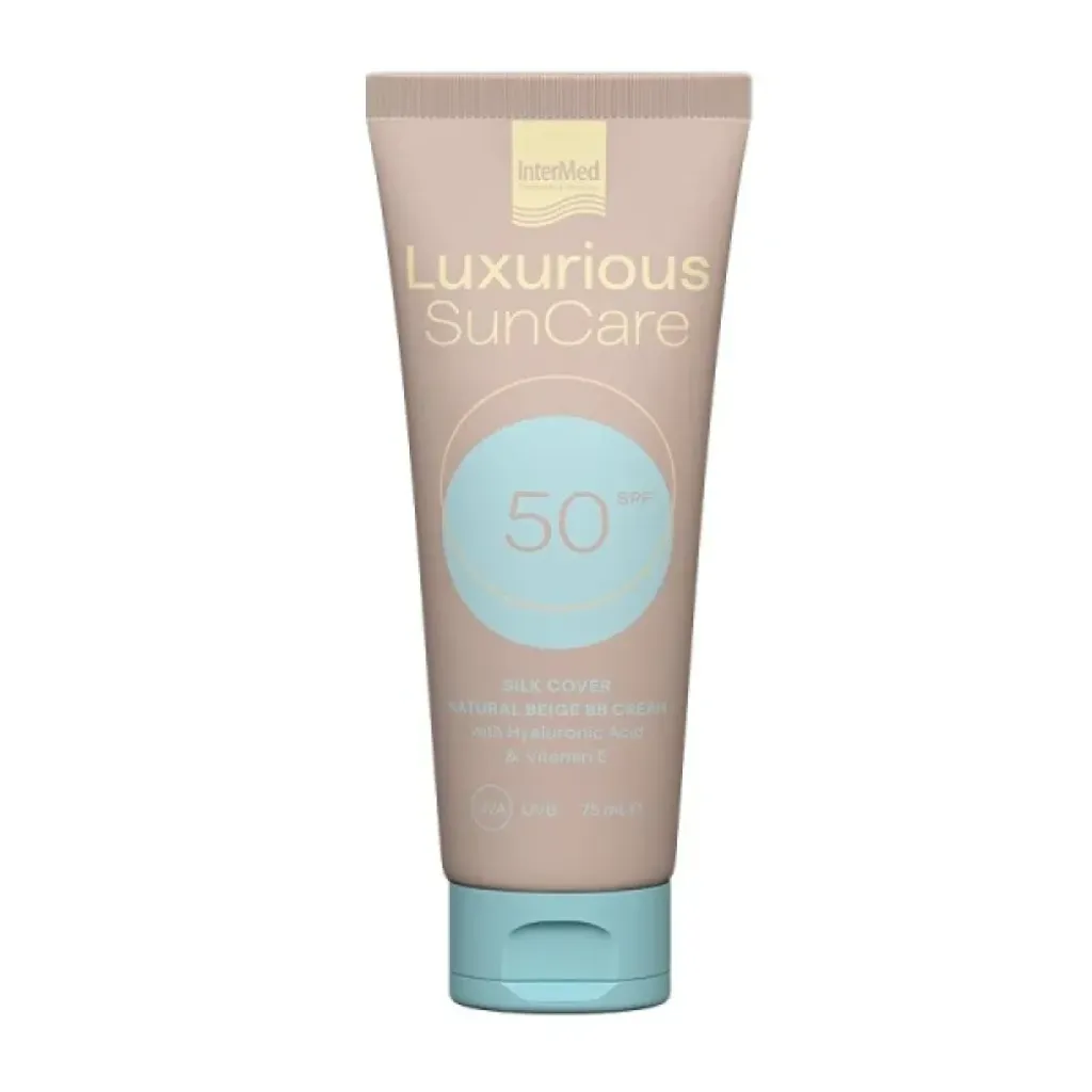 Intermed Luxurious SunCare Silk Cover Natural Beige With Hyaluronic Acid SPF50 75ml 