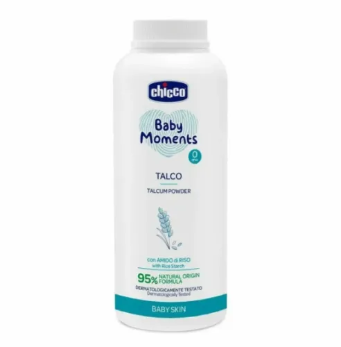 Chicco Baby Moments Βρεφική Πούδρα Ταλκ για την αλλαγή της Πάνας 150gr 