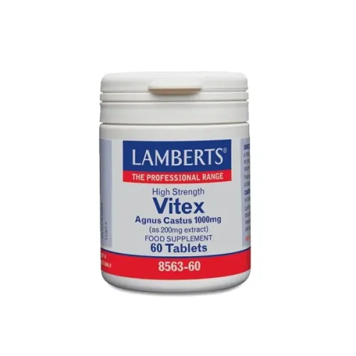 Lamberts Vitex Agnus Castus 1000mg Συμπλήρωμα Ρύθμισης του Εμμηνορροϊκού κύκλου 60 Tablets 