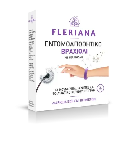 Fleriana Insect Repellent Band, Εντομοαπωθητικό Βραχιόλι 1τμχ