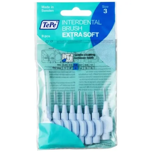 TePe Extra Soft Interdental Brushes 0.6 mm Γαλάζιο 8τμχ 