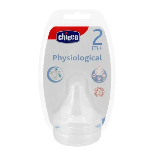 Chicco Θηλή Σιλικόνης Ρυθμιζόμενη Ροή 2m+ Σετ των 2 