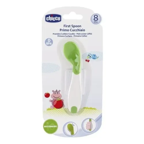  Chicco Κουτάλι Σιλικόνης Αρχής 8m+ 