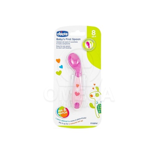 Chicco Baby's First Spoon Κουτάλι Σιλικόνης για Βρέφη 8m+ 
