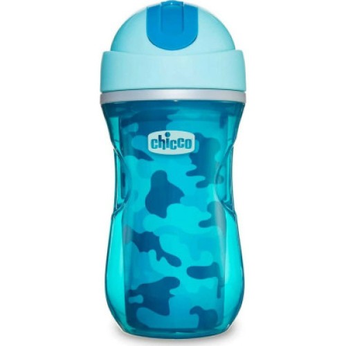 Chicco Sport Cup Παγούρι Υγρών με Καλαμάκι σε Μπλε Παραλλαγή για Ηλικίες 14m+, 266ml