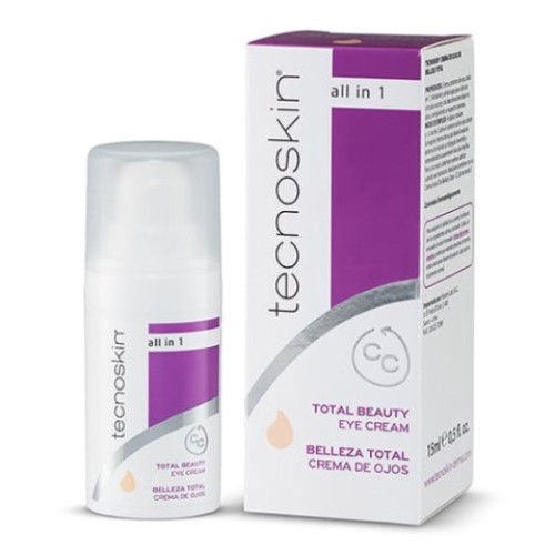 Tecnoskin Total Beauty Eye Cream Αντιρυτιδική Kρέμα Ματιών με Χρώμα All in One για την Κάλυψη των Μαύρων Κύκλων, 15ml