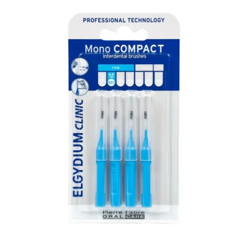 Elgydium Clinic Mono Compact Blue 0.4 Μεσοδόντια Βουρτσάκια 4τμχ 