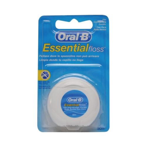 Oral-B Essential Floss Κηρωμένο Οδοντικό Νήμα 50m