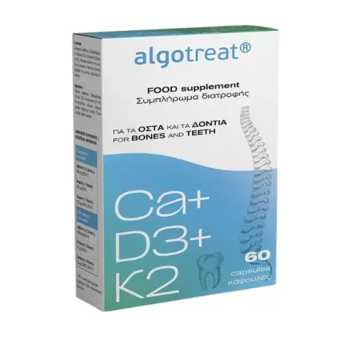 Algotech Algotreat Ca﹢D3﹢K2 Food Supplement For Bones & Teeth 60caps