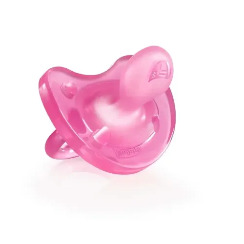 Chicco Physio Soft, Πιπίλα Όλο Σιλικόνη Ρόζ 0-6m 