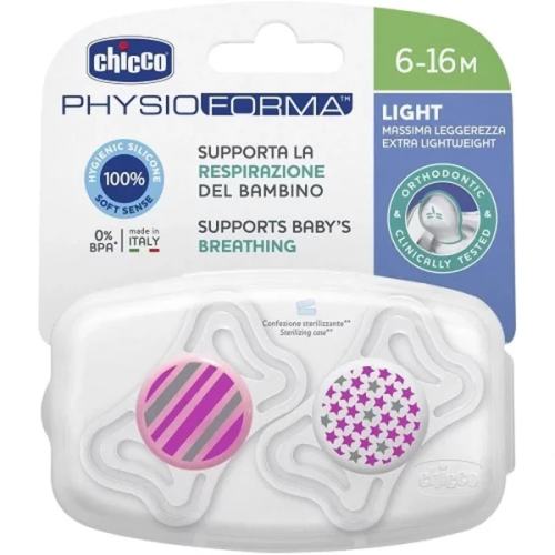 Chicco Physio Forma Light Πιπίλα Σιλικόνης με Θηλή 6-16m