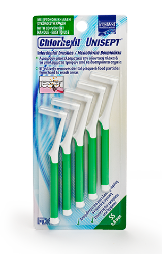 INTERMED CHLORHEXIL INTERDENTAL ΜΕΣΟΔΟΝΤΙΑ ΒΟΥΡΤΣΑΚΙΑ SS 0.8mm 
