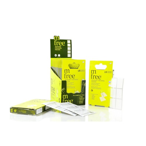 M FREE Εντομοαπωθητικά Αυτοκόλλητα Aromatic Citronella Κατάλληλα για Παιδιά, 18 τμχ