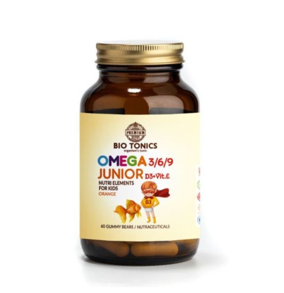 Bio Tonics Omega Junior 3/6/9 Κατάλληλο για Παιδιά 60 ζελεδάκια Πορτοκάλι Bio Tonics Omega Junior 3/6/9 Κατάλληλο για Παιδιά 60 ζελεδάκια Πορτοκάλι